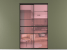 Перегородка Formato внутри проёма 2 створки