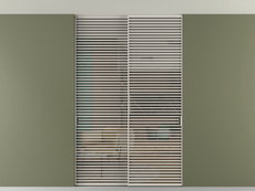 Перегородка Формато внутри проёма скрытое крепление в потолок 2 створки