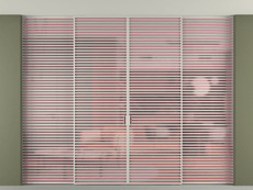 Перегородка Formato внутри проёма скрытое крепление в потолок 4 створки