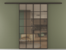 Перегородка Formato вдоль стены 2 створки