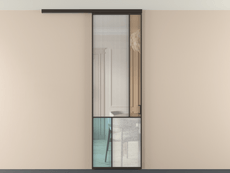 Перегородка Мозаик вдоль стены на потолок 1 створка