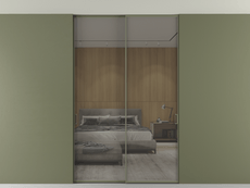 Перегородка Формато внутри проёма скрытое крепление в потолок 2 створки