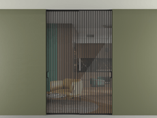 Перегородка Формато внутри проёма скрытое крепление в потолок 2 створки