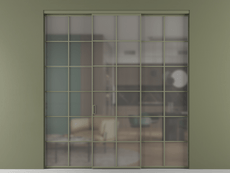 Перегородка Formato внутри проёма 3 створки