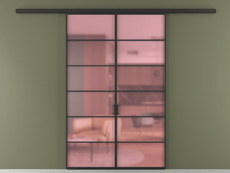 Перегородка Formato вдоль стены 2 створки