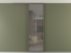 Перегородка Формато вдоль стены на потолок 1 створка