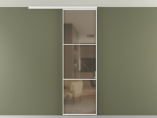 Перегородка Formato вдоль стены на потолок одностворчатая