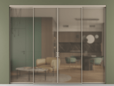 Перегородка Formato внутри проёма 4 створки