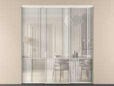 Перегородка Mosaic внутри проёма 3 створки