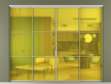 Перегородка Formato внутри проёма 4 створки