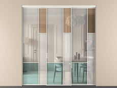 Перегородка Mosaic внутри проёма 3 створки