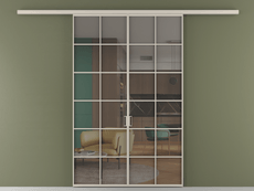 Перегородка Formato вдоль стены 2 створки