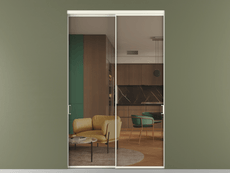 Перегородка Formato внутри проёма 2 створки