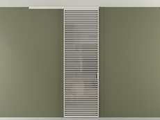 Перегородка Formato вдоль стены на потолок 1 створка