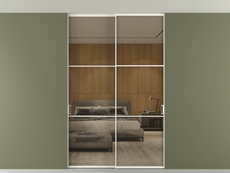 Перегородка Formato внутри проёма скрытое крепление в потолок 2 створки