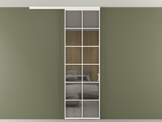 Перегородка Формато вдоль стены на потолок 1 створка