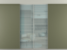 Перегородка Формато внутри проёма скрытое крепление в потолок 2 створки