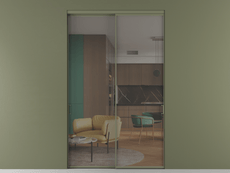 Перегородка Formato внутри проёма 2 створки