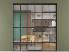 Перегородка Формато внутри проёма 3 створки