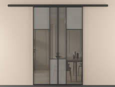 Перегородка Mosaic вдоль стены 2 створки