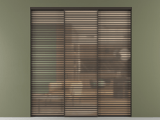 Перегородка Formato внутри проёма 3 створки