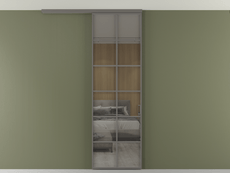 Перегородка Формато вдоль стены на потолок 1 створка