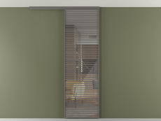 Перегородка Формато вдоль стены на потолок 1 створка