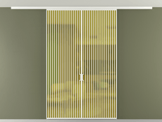 Перегородка Формато вдоль стены на потолок 2 створки