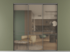 Перегородка Формато внутри проёма 3 створки