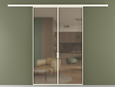 Перегородка Формато вдоль стены 2 створки