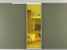 Перегородка Formato вдоль стены на потолок 1 створка