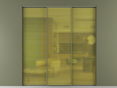 Перегородка Формато внутри проёма 3 створки