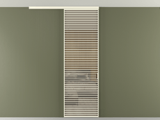 Перегородка Formato вдоль стены на потолок 1 створка