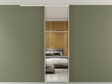 Перегородка Формато вдоль стены на потолок 1 створка