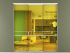 Перегородка Formato внутри проёма 3 створки