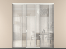 Перегородка Mosaic внутри проёма 3 створки