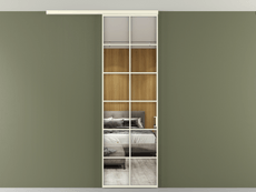 Перегородка Formato вдоль стены на потолок 1 створка