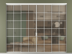 Перегородка Formato внутри проёма 4 створки