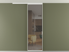 Перегородка Формато вдоль стены на потолок 1 створка