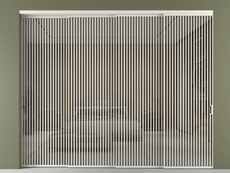 Перегородка Формато внутри проёма 4 створки с синхронным механизмом