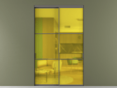 Перегородка Formato внутри проёма 2 створки