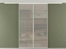 Перегородка Formato вдоль стены на потолок 2 створки