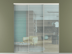 Перегородка Формато внутри проёма 3 створки с синхронным механизмом