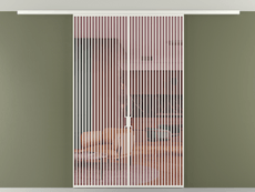 Перегородка Формато вдоль стены на потолок 2 створки