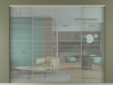 Перегородка Формато внутри проёма 4 створки