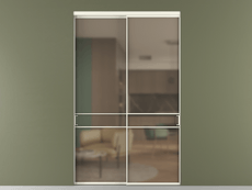 Перегородка Formato внутри проёма 2 створки