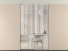 Перегородка Mosaic внутри проёма скрытое крепление в потолок 2 створки