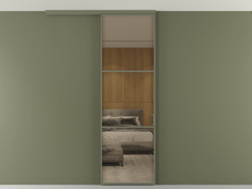 Перегородка Формато вдоль стены на потолок 1 створка