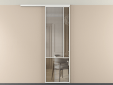 Перегородка Mosaic вдоль стены на потолок 1 створка