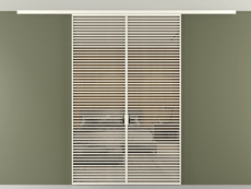 Перегородка Formato вдоль стены на потолок 2 створки